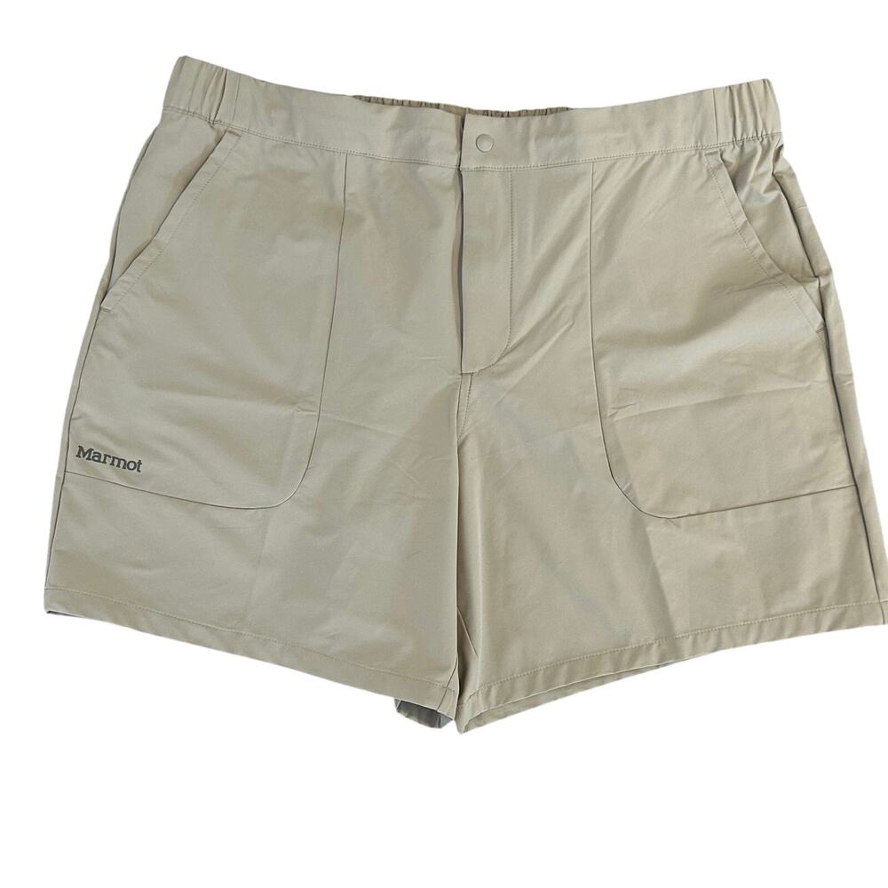 Marmot NWT men's Air Exchange  UPF 40 chincilla outdoor shorts XL 8" inseam